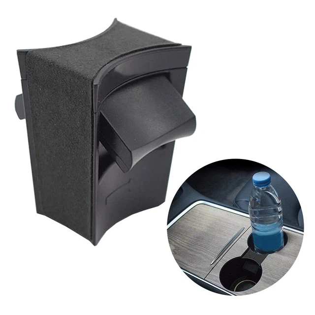 Support De Gobelet Tesla Model 3 Et Model Y 2021-2022 - Gris, Anti-Vibration Et Multifonction