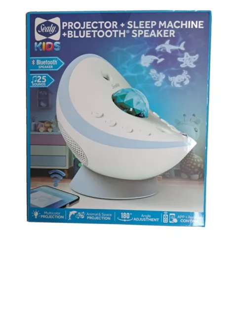 Máquina para dormir SEALY Kids - Proyector + Máquina de sonido con altavoz Bluetooth NUEVO EN CAJA