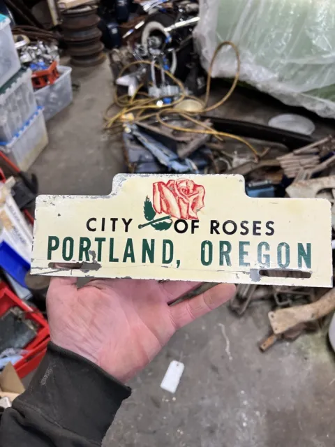 1930’s 1940’s 1950’s Accessory Plate Topper PORTLAND OR Chevrolet Plymouth Ford