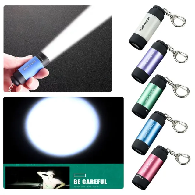 CJBIN Mini lampe de poche LED, rechargeable par USB, mini lampe de poche,  petite taille, extrêmement lumineuse, porte-clés LED avec lumineuse, pour  camping, randonnée, pêche, urgence, étanche : : Bricolage