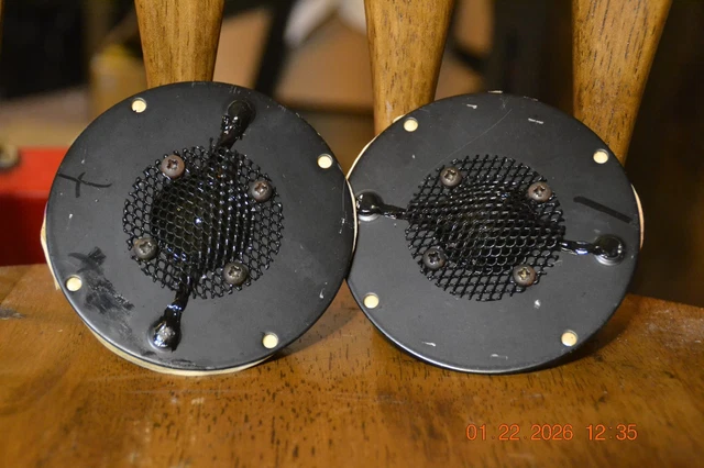 1 Pair Dynaco A25 Dome Tweeters Later Version Ceramic Magnets Seas Exc Cond