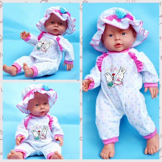 COSDOLL 15~17" Reborn Baby Dolls Newborn Baby Clothes W/Hat 2PCS/Set Doll Outfit