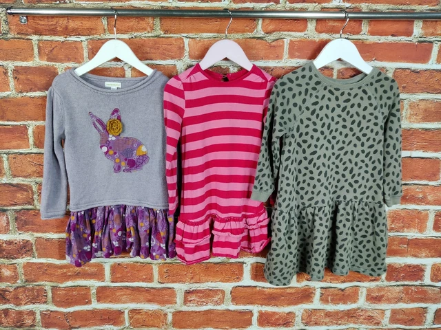GIRLS BUNDLE AGE 2-3 YEARS NEXT VERTBAUDET etc LONG SLEEVE DRESS SET KIDS 98CM