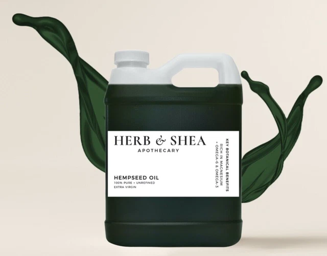 Aceite De Semilla De Cáñamo Virgen Orgánico Prensado En Frío Crudo ~ 100% Puro 32 Oz