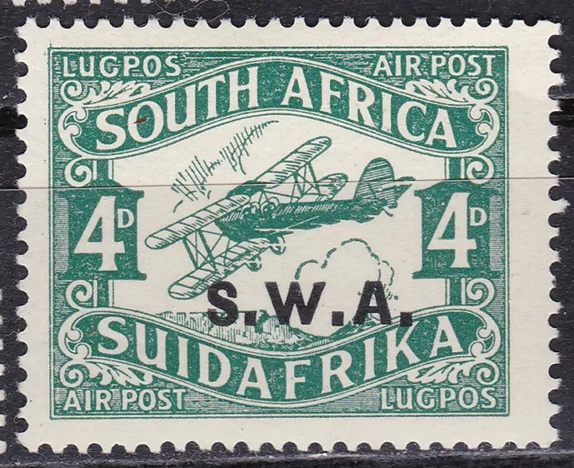 South West Africa 1930 4d Airmail Thick Over print Sc-C3 MLH - US Seller