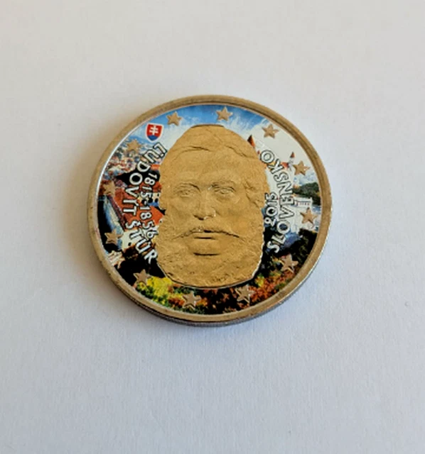 2 Euro Gedenkmünze Slowakei 2015 st - Ludovit Stur - in CoinCard