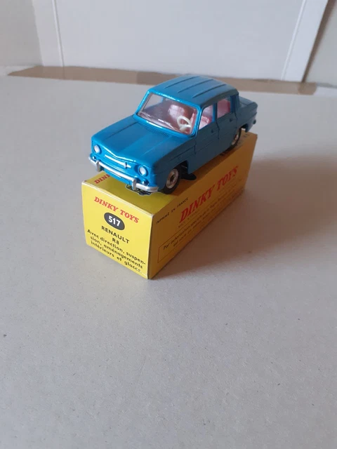 Dinky Toys Ancienne - Renault 8 Jaune, Référence 517, Dans Sa Boîte