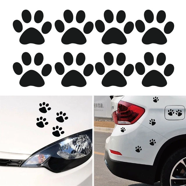 moda creativa dolce gatto paw impronta piedi auto - adesivi impronte digitali