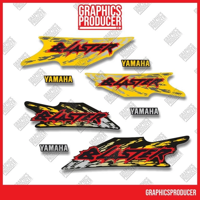 Yamaha Blaster YFS200 ATV Graphic Kit - 1988-2001 Mad Hatter Red Yamaha Blaster YFS200 ATV Graphic Kit - 1988-2001 Mad Hatter Red