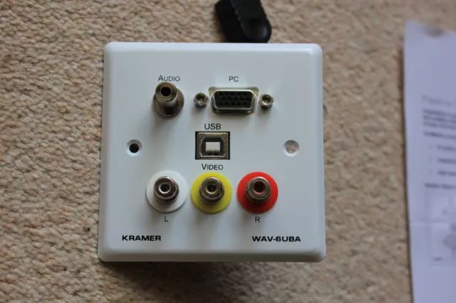 Kramer WAV-6UBA wall input plate (White)