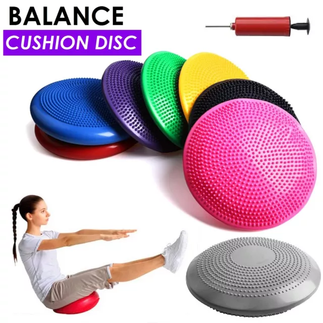 Stability Balance Cushion Wobble Air Disc Ankle Knee Strength Rehab Exercise