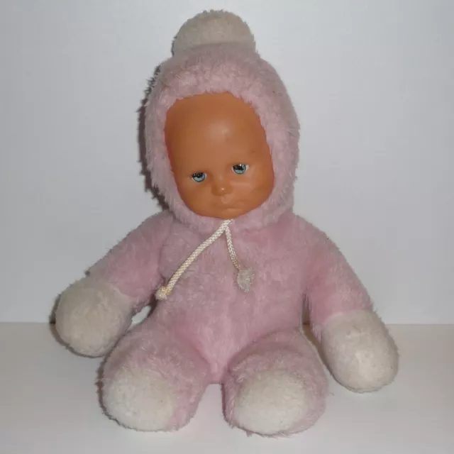 Doudou Poupée Nounours - Rose Blanc