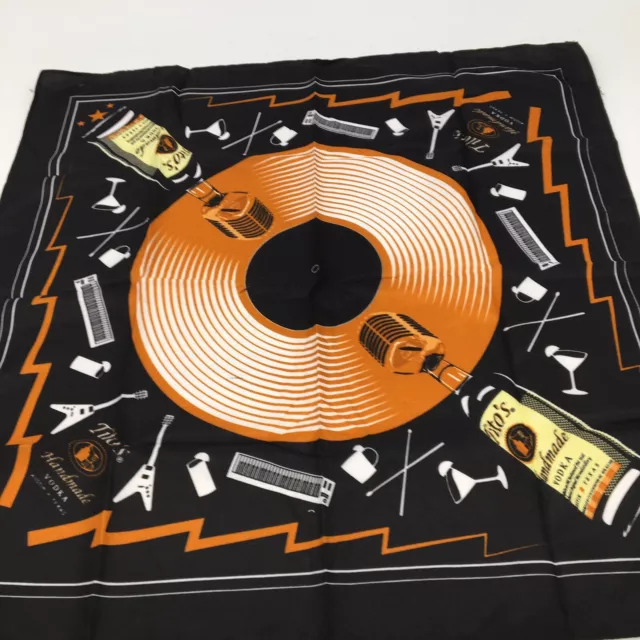 Tito's Handmade Vodka Austin, Texas- Black & Orange Bandana/Scarf/ Handkerchief