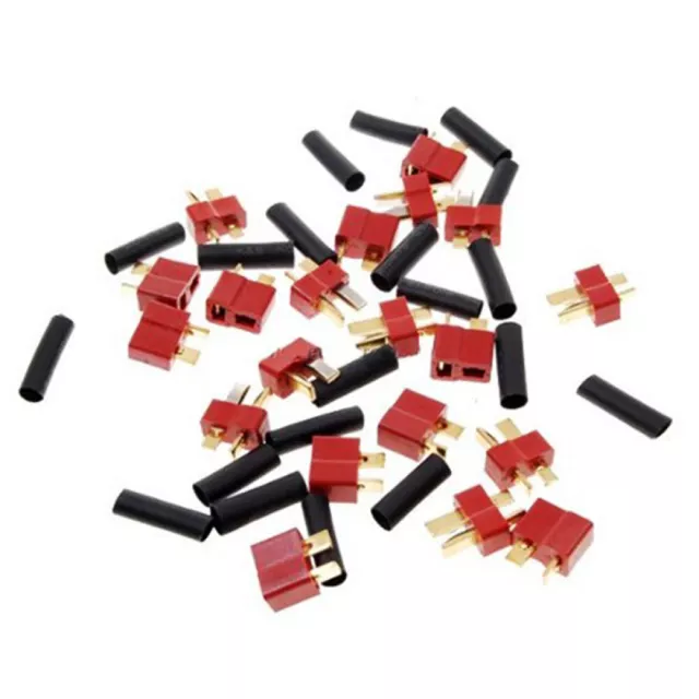 10 Pairs T Deans with Shrink Tubings for RC LiPo Battery