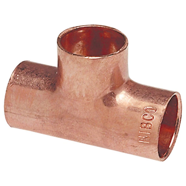 NIBCO 611R 1X1X1/4 Reducing Tee,Wrot Copper,1"x1"x1/4"