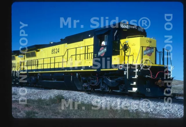 Original Slide C&NW System Chicago & North Western New C40-8 8524 W.Logan WY