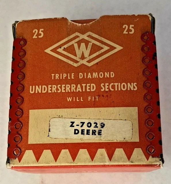 Z-7029 Deere Sickle Bar Mower Blade Underserrated New Old Stock Box of 25