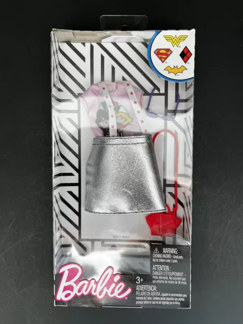Barbie Doll DC Comics Super Hero Wonder Woman Fashion Clothes 2018 Mattel FKR81
