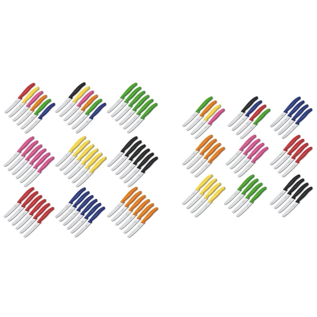 VICTORINOX Brötchenmesser Küchenmesser Tomatenmesser alle Farben 4 o. 6 Messer