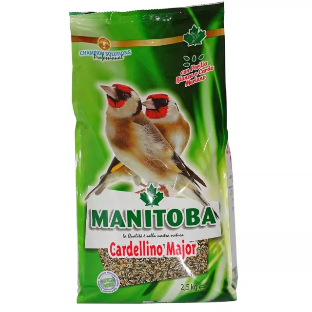 MISTO miscuglio mangime alimento SEMI CARDELLINO MAJOR 2,5KG MANITOBA cn perilla