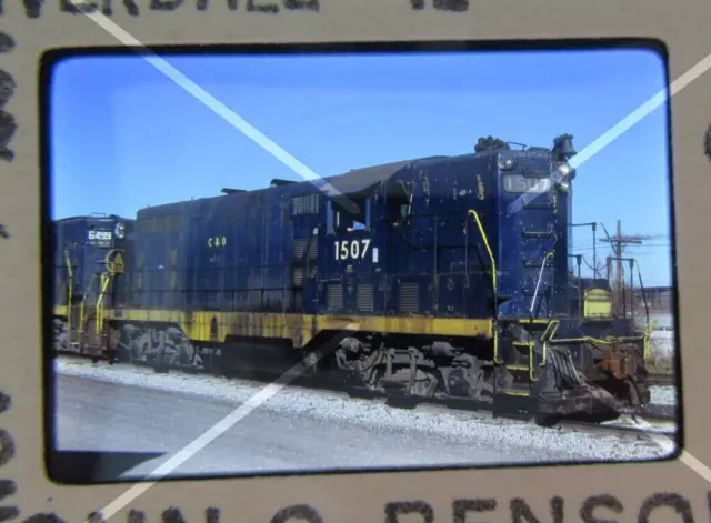 Original '81 Kodachrome Slide C&O Chesapeake Ohio 1507 GP15T Riverdale     40S58