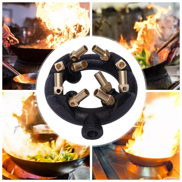 10 Tips Natural Gas Jet Burner Round Shape Cast Iron & Brass - 80,000 BTU US