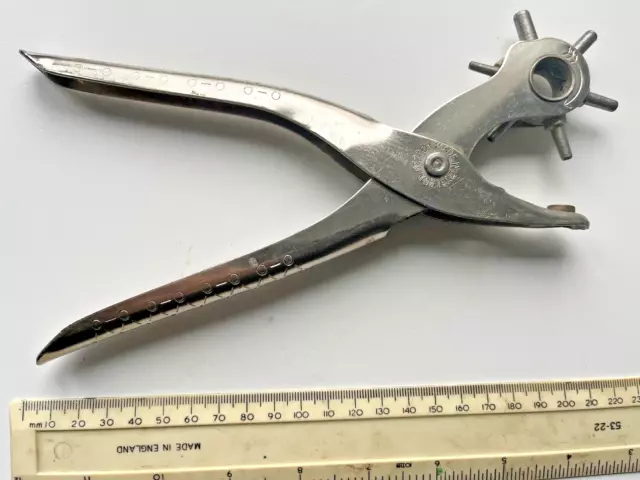 Vintage Leather Hole Punch Tool 6 Multi-Hole Sizes Hobby Crafts Made in  England
