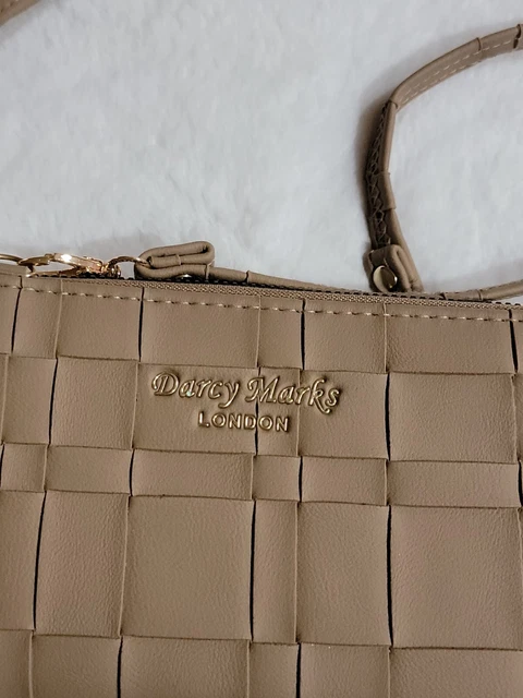 Authentic Darcy Marks London Double Zipper Wristlet Wallet Shoulder Strap Bag #☆