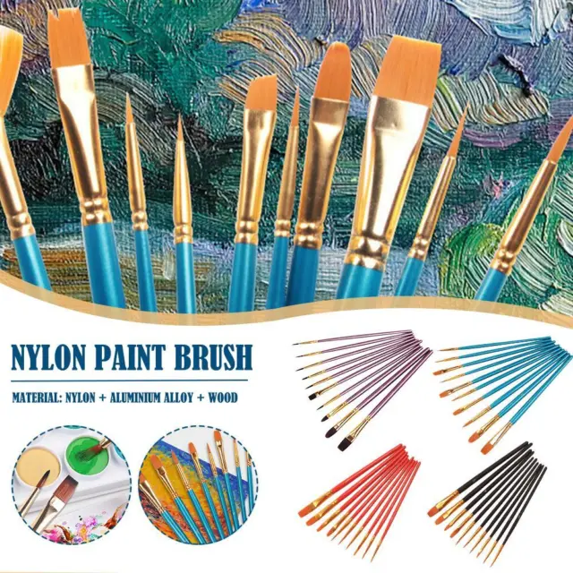 Set of 10 Small Art Detail Brushes For Miniature Painting S9M0