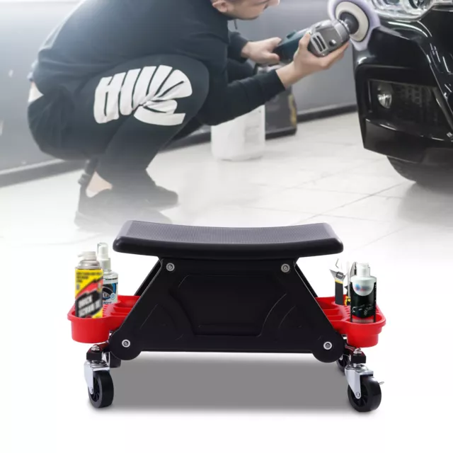150kg Werkstatthocker Fahrbarer Werkstatt Rollsitz Werkstattsitz Arbeitshocker
