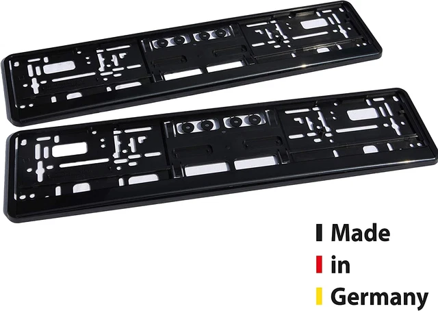 Lot De 2 Supports De Plaque D'Immatriculation Pour Voiture Fabriqué En Allemagne