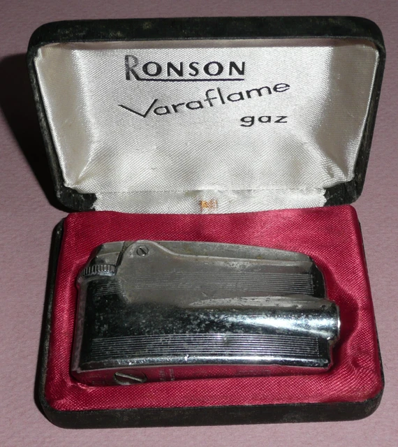 Ancien briquet de table essence, Myon 401 Géant, SGDG Argenté Métal