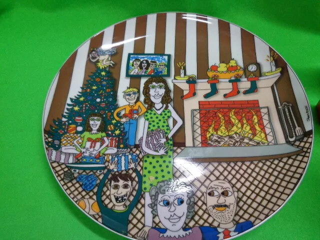 Weihnachtsteller Christmas with Family 31 cm James Rizzi von Goebel