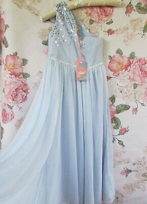 BNWT Blue Floaty Sequin Prom Flower Girl Party Occasion Dress 13-14 MONSOON €66
