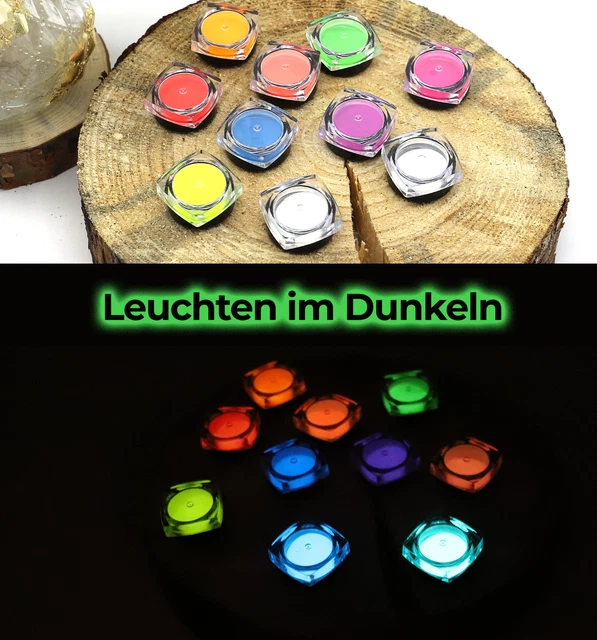 Leuchtpulver Leuchtpigment Farben für Harz, Lack, Epoxidharz, Epoxyharz, NailArt