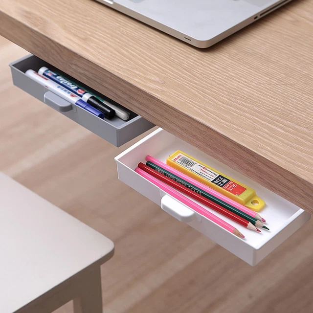 Tiroir Rotatif Caché Sous Bureau – Organisation Discrète, Sans Perçage, Avec Porte-gobelet Et Passage Câbles – 700 G