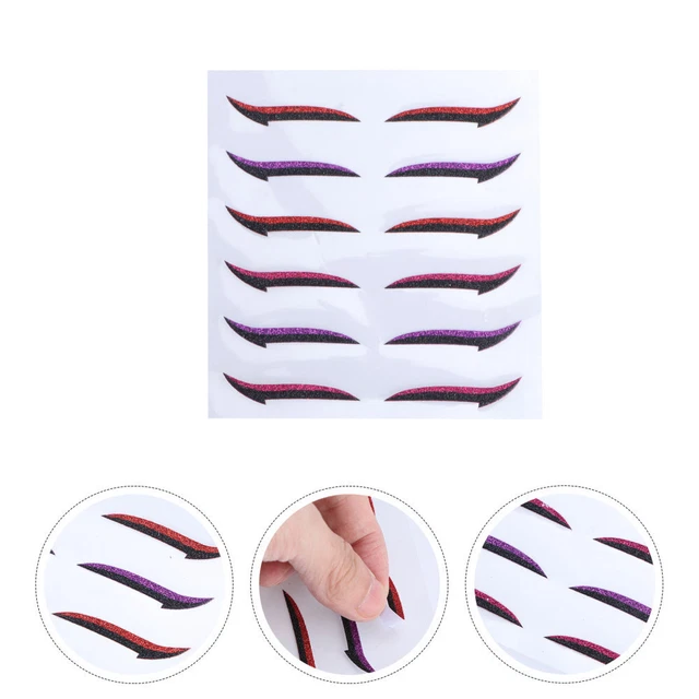 12 pares delineador de ojos brillante delineador de ojos maquillaje línea sombra de ojos