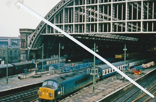 a view of class 45  75 at st pancras station in 1969 (colour)