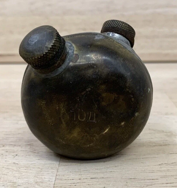 RIFLE OILER OIL CAN Brass WW2 WWII ARMY MILITARY LUBRICANT Vintage