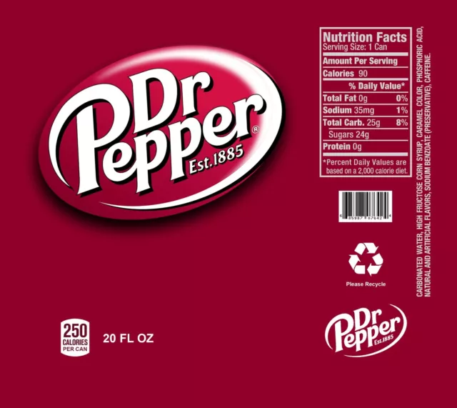 DR PEPPER TUMBLER- Includes One 20oz Metal Insulated Tumbler, Lid & Straw