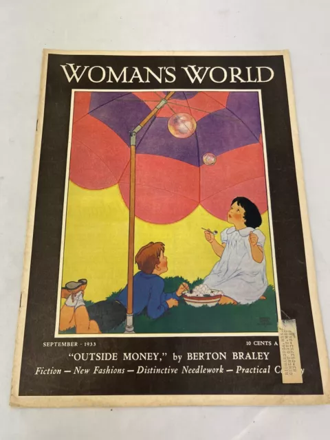 Sept 1933 Woman’s World Home Making Needlework Health Gardening Great Fashion
