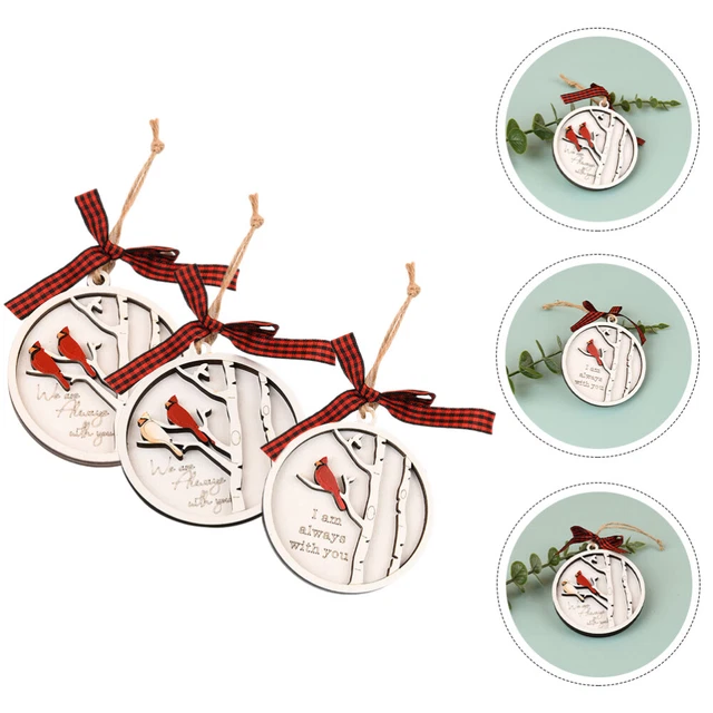 3 Pcs Wall Decor Living Room Round Bird Wooden Sign Vintage Home Decor Gadgets