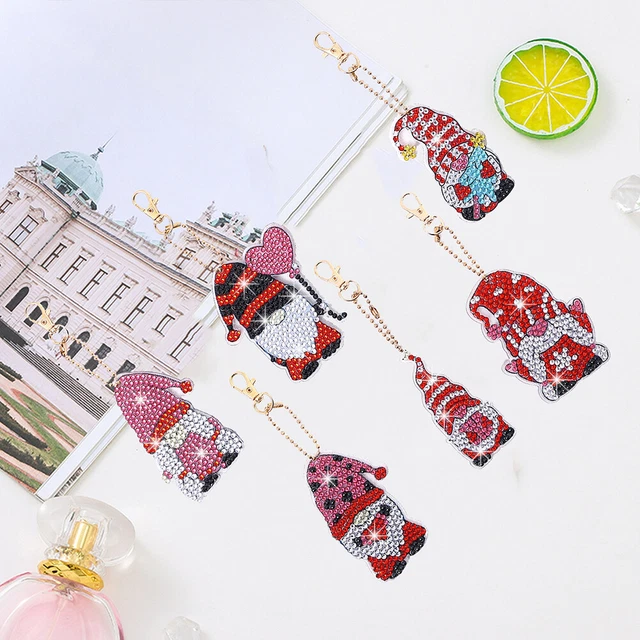 Weihnachts Diamond Painting Schl?selanh?ger, DIY Weihnachtsdeko Kobold Anh?ger,