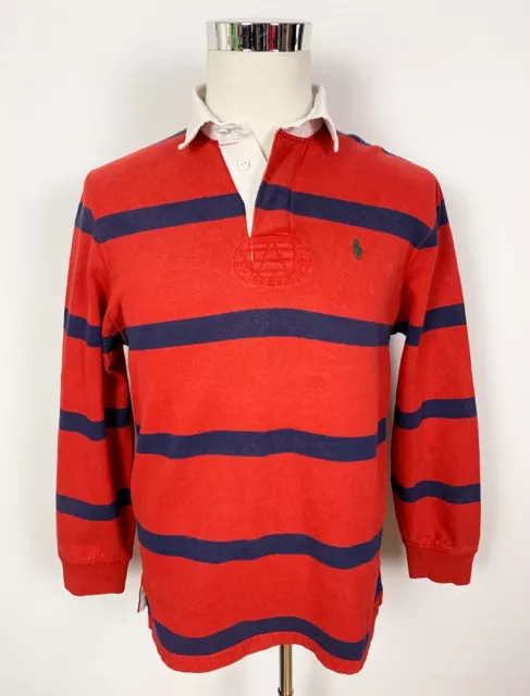 POLO RALPH LAUREN Mens Cotton Rugby Long Sleeve Polo Shirt Jumper Size ...