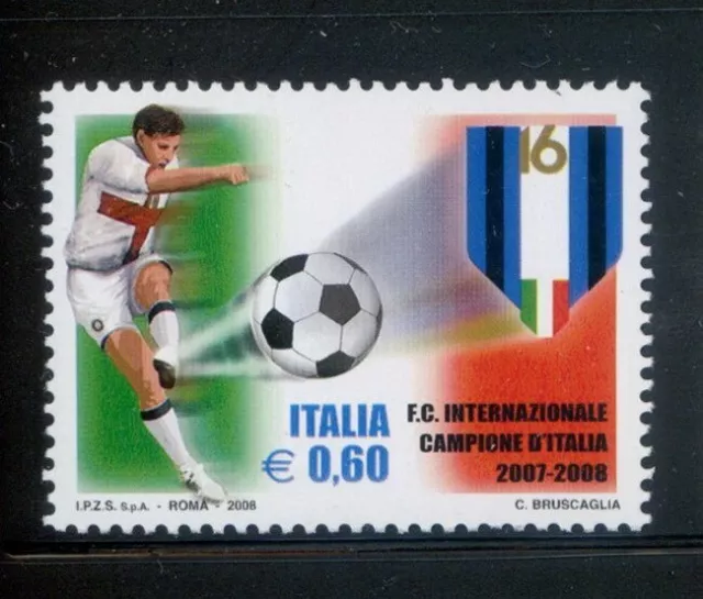 Italy 2008 MNH** Italian Football League Champion/Inter Football Club/Soccer 1v