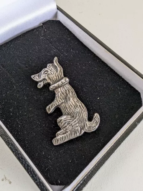 Vintage Sterling Silver 925 Hallmarked Scottie Westie Dog Brooch