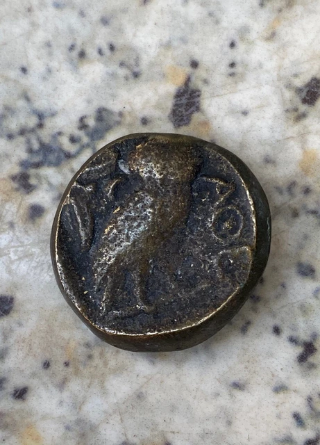 440-404 BC Ancient Greek Coin Athena and Owl - Silver Tetradrachm