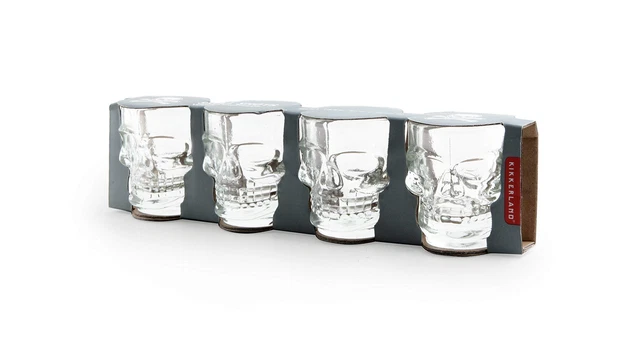 KIKKERLAND KKGL06 VERRES à Alcool Verre à shot Forme de Tête de Mort