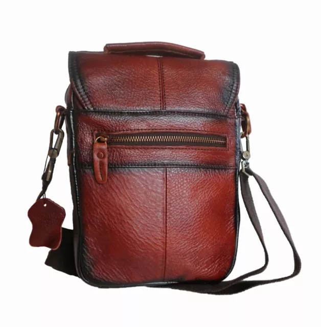 Herren Umhängetasche Echtleder Crossbody-Bag Herrenhandtasche Urban Casual Style 2