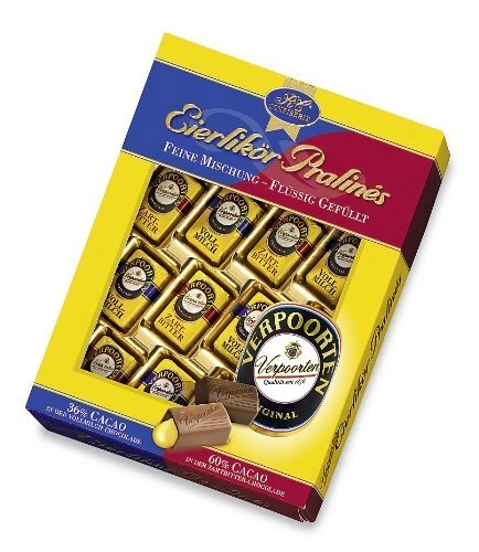 Liquore all'uovo RCP Verpoorten cioccolatini alcolici cioccolato 3x 160 g NUOVO MHD 11/23